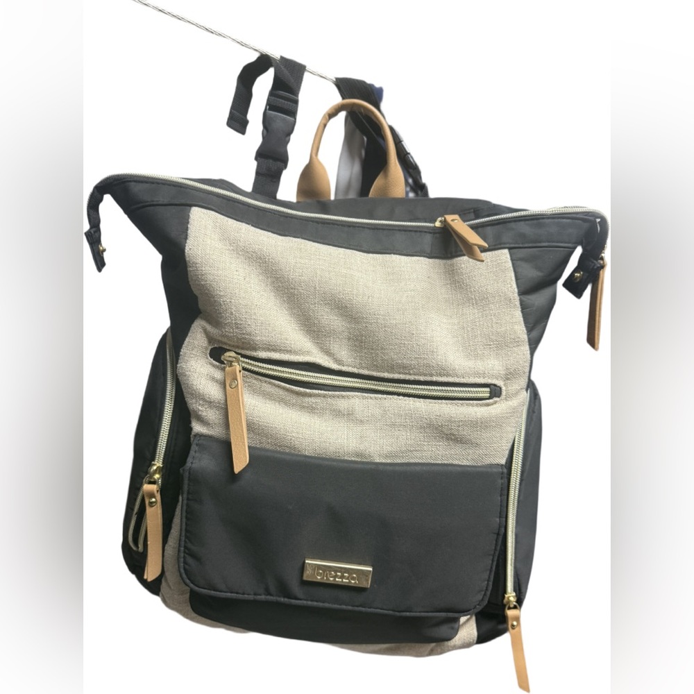 Stylish Black and Cream Baby Brezza Baby Diaper Bag